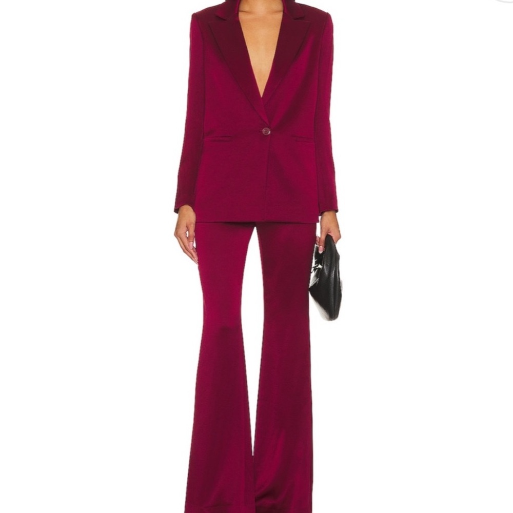Alice + Olivia Deanna Boot-Cut Satin Pants